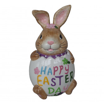 Πασχαλινή Μπισκοτιέρα Κεραμική colour Rabbit 26cm Πασχαλινή Μπισκοτιέρα Κεραμική colour Rabbit 26cm