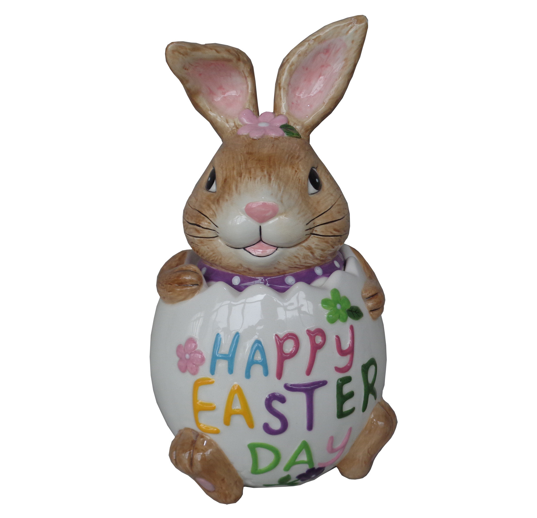 Πασχαλινή Μπισκοτιέρα Κεραμική colour Rabbit 26cm