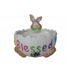 Πασχαλινό Κεραμικό Μπολ Colour Rabbit 17cm