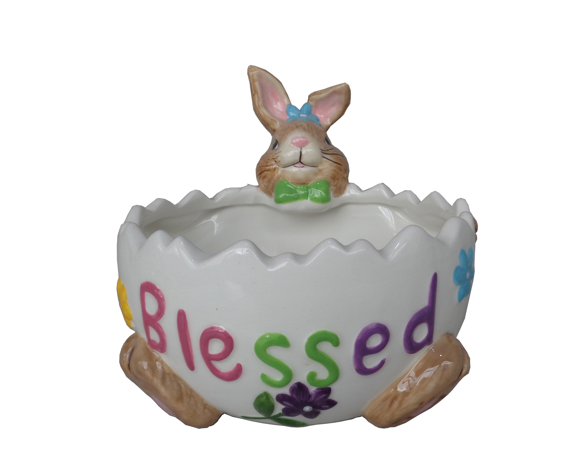 MARVA HOME Πασχαλινό Κεραμικό Μπολ Colour Rabbit 17cm
