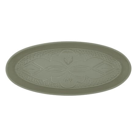 SECRET DE GOURMET Secret De Gourmet Πιατέλα Κεραμική Οβάλ Sienna Green 41X18cm