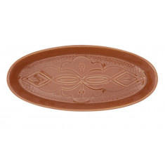 Secret De Gourmet Πιατέλα Κεραμική Οβάλ Sienna Terracotta 41X18cm