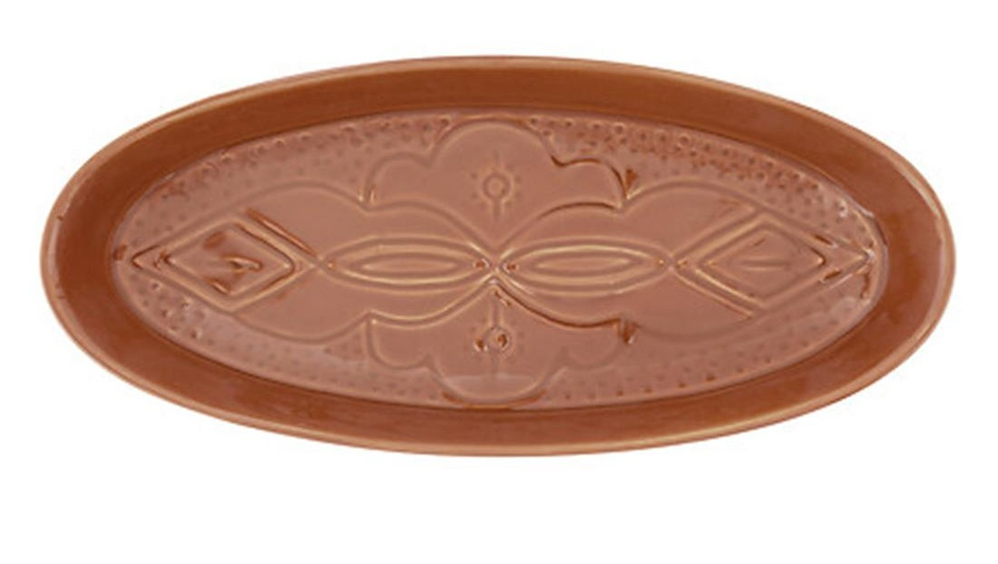 Διακοσμητικά και αξεσουαρ κουζίνας Kouzinika - ΣΗΜΑΝΤΙΚΟ: Σε περίπτωση διαφοράς τιμής από το κατάστημα ισχύει παντα και μόνο η τιμή του καταστήματος Secret De Gourmet Πιατέλα Κεραμική Οβάλ Sienna Terracot