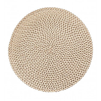 Secret De Gourmet Σουπλά Στρογγυλό Πλεκτό Beige 38cm