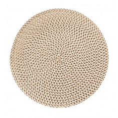 Secret De Gourmet Σουπλά Στρογγυλό Πλεκτό Beige 38cm
