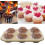 Φόρμα Για Muffins/Cupcakes Αντικολητική 6 Θέσεων Gold