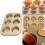 Φόρμα Για Muffins/Cupcakes Αντικολητική 6 Θέσεων Gold