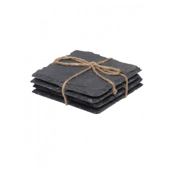 Alpina Σετ Σουβέρ Σχιστόλιθος Σετ 4Τμχ. 10x10cm Alpina Σετ Σουβέρ Σχιστόλιθος Σετ 4Τμχ. 10x10cm