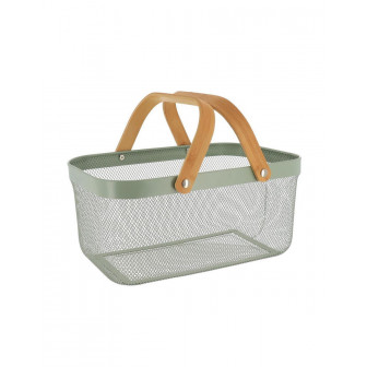 Arti Casa Καλάθι Μεταλλικό Με Bamboo Χέρι 39x25x19,5cm