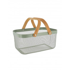 Arti Casa Καλάθι Μεταλλικό Με Bamboo Χέρι 39x25x19,5cm