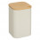 5Five Μεταλλικό Κουτί Αποθήκευσης Sensia Beige Με Bamboo Καπάκι 13cm