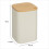 5Five Μεταλλικό Κουτί Αποθήκευσης Sensia Beige Με Bamboo Καπάκι 13cm