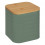 5Five Μεταλλικό Κουτί Αποθήκευσης Sensia Green Με Bamboo Καπάκι 12,6cm