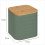 5Five Μεταλλικό Κουτί Αποθήκευσης Sensia Green Με Bamboo Καπάκι 12,6cm