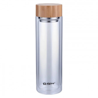 Alpina Μπουκάλι Γυάλινο Με Διπλό Τοίχωμα 450ml