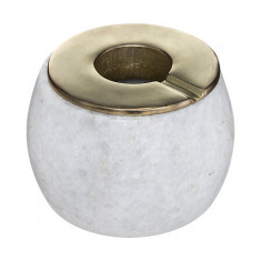 Atmosphera Σταχτοδοχείο Αντιανεμικό Marble Λευκό 12x9,5cm