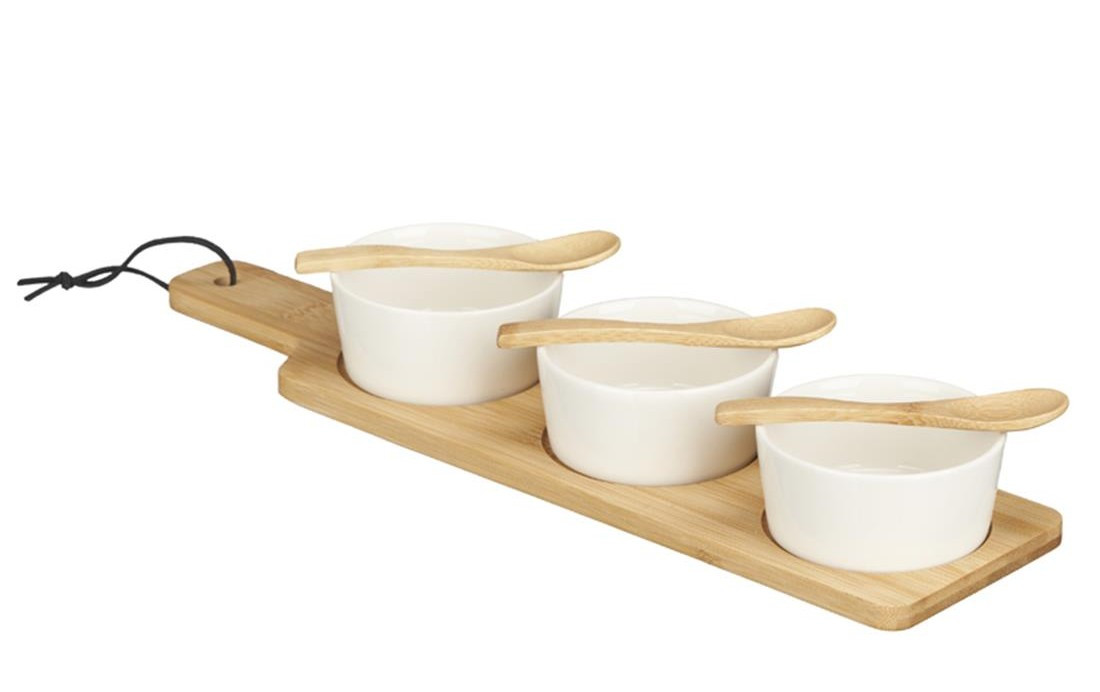 ARTE REGAL Arte Regal Μπολ Και Δίσκος Σετ 3τμχ. White 46X13cm