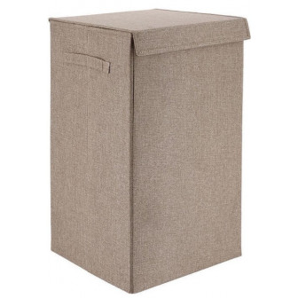 Καλάθι Απλύτων Υφασμάτινο Με Καπάκι Beige 35Χ35Χ60