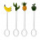 WD Kουταλάκια Γυάλινα Σετ 4τμχ. Fruits And Cactus