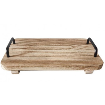 Arti Casa Δίσκος Ξύλινος Paulownia Industrial Με Μεταλλικές Λαβές 30X20cm Arti Casa Δίσκος Ξύλινος Paulownia Industrial Με Μεταλλικές Λαβές 30X20cm