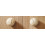 Atmosphera Πόμολα Diana Ψάθα Beige ΅White Σετ 4τμχ