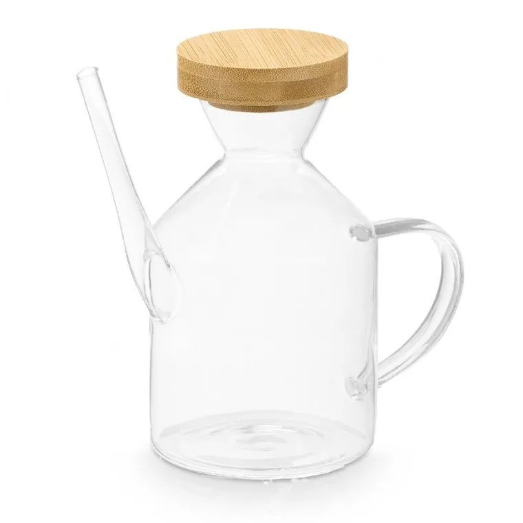 ARTE REGAL Arte Regal Δοχείο Λαδιού Γυάλινο 600ml με Bamboo Καπάκι