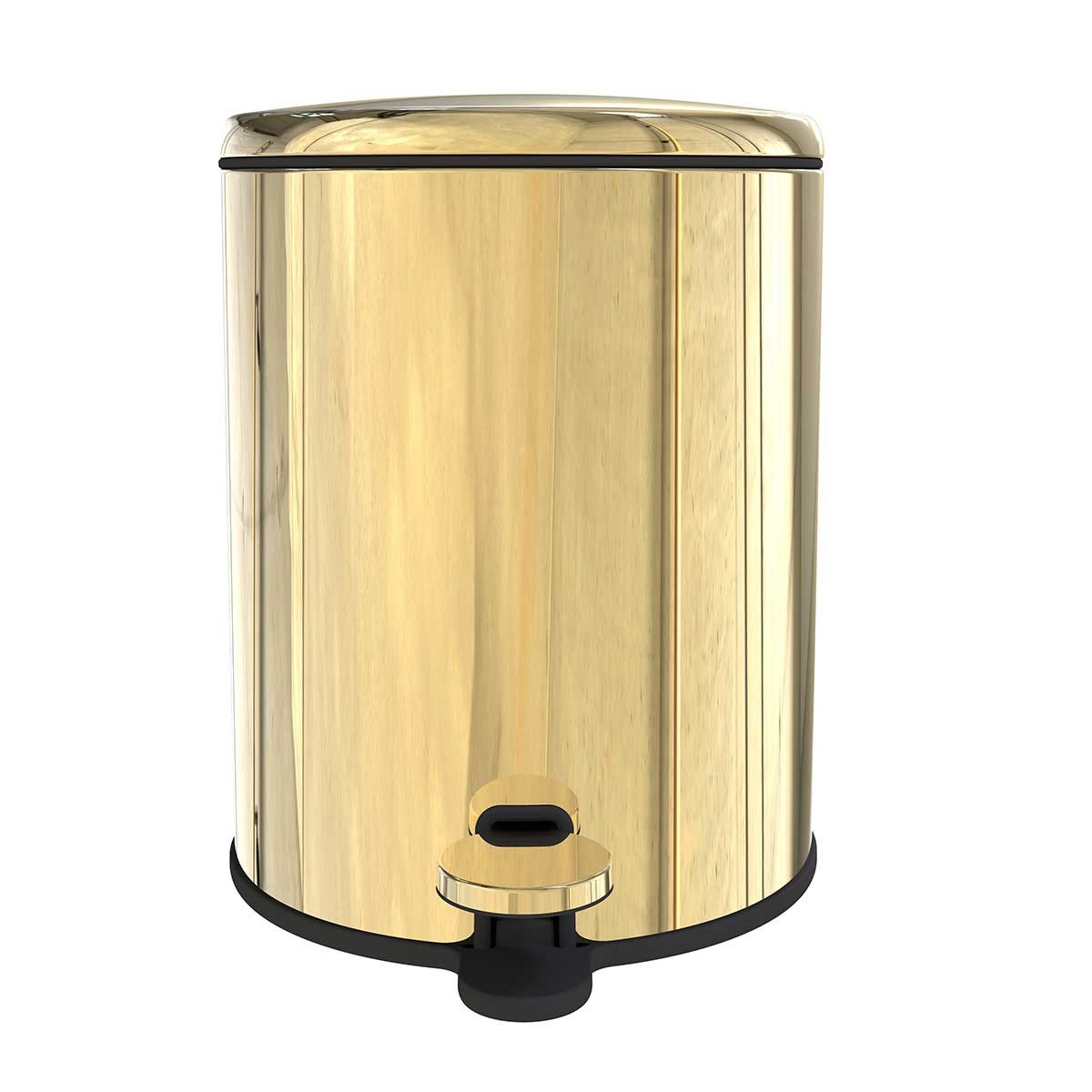 MARVA HOME Cigo Καλαθάκι Μπάνιου Μεταλλικό Στρογγυλό Χρυσό 6lt. Soft Close