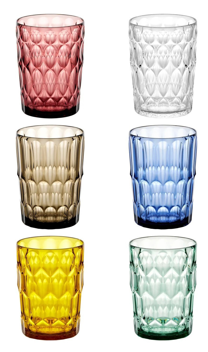 GUZZINI Guzzini Vanity ποτήρια Νερού - Αναψυκτικού Σετ 6 Τμχ. Multi Color 480ml