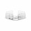 Guzzini Vanity Χαρτοπετσετοθήκη Επιτραπέζια Ακρυλική Clear