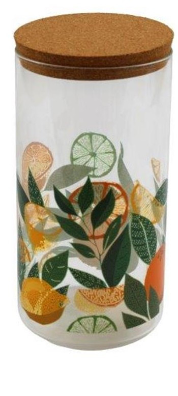 Διακοσμητικά και αξεσουαρ κουζίνας Kouzinika - ΣΗΜΑΝΤΙΚΟ: Σε περίπτωση διαφοράς τιμής από το κατάστημα ισχύει παντα και μόνο η τιμή του καταστήματος Atmosphera Γυάλινο Βάζο ΑποθήκευσηςLemon 18cm