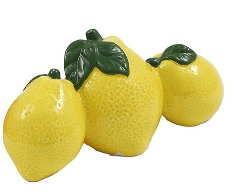 ATMOSPHERA Atmosphera Διακοσμητικό Κεραμικό Αντικείμενο Lemon 17cm