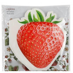 Χαρτοπετσέτες Πολυτελείας Strawberry Σετ 12τμχ