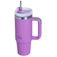 EcoLife Θερμός Ποτήρι Ανοξείδωτο iris Με Καλαμάκι 900ml