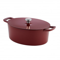 Fissler Μαντεμένια Γάστρα Οβάλ Moments Collection Burgundy 33cm