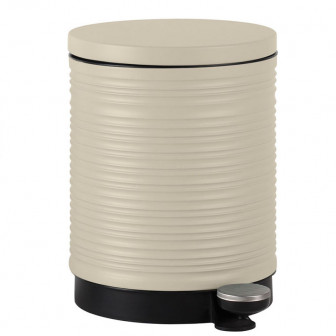 Stripe Καλαθάκι Μπάνιου Μεταλλικό Στρογγυλό Beige 5lt. Soft Close