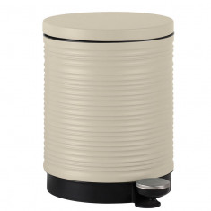 Stripe Καλαθάκι Μπάνιου Μεταλλικό Στρογγυλό Beige 5lt. Soft Close