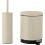 Stripe Καλαθάκι Μπάνιου Μεταλλικό Στρογγυλό Beige 5lt. Soft Close