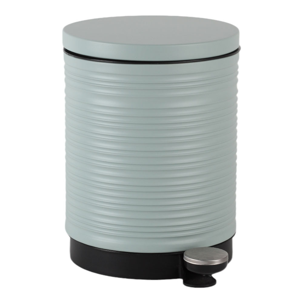 Ankor Stripe Καλαθάκι Μπάνιου Μεταλλικό Στρογγυλό Aqua 5lt. Soft Close