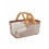 Arti Casa Καλάθι Μεταλλικό Με Bamboo Χέρι Capuccino 39x25x19,5cm