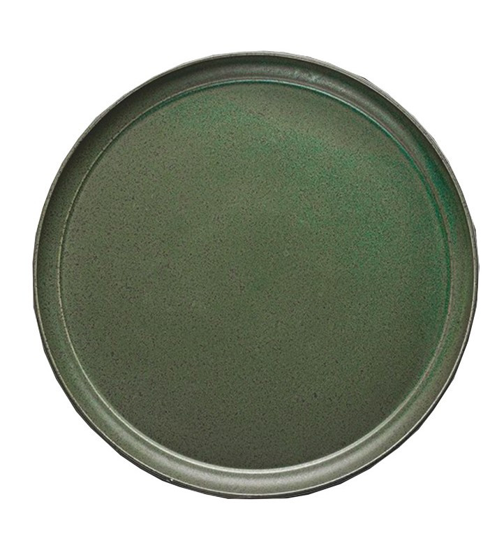FATHY MAHMOUD EGYPTIAN PORCELAIN FM Πιάτο Πορσελάνης Ρηχό Wings Olive Green 20cm