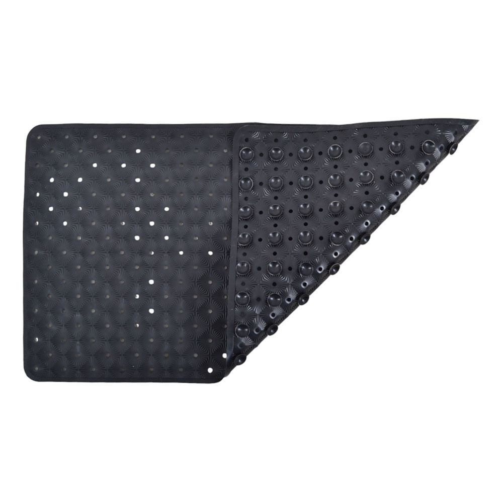 Ankor - ΣΗΜΑΝΤΙΚΟ: Σε περίπτωση διαφοράς τιμής από το κατάστημα ισχύει παντα και μόνο η τιμή του καταστήματος Πατάκι Μπάνιου Αντιολισθητικό PVC Μαύρο 66x38cm