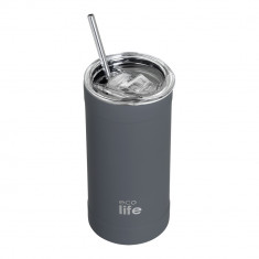 EcoLife Θερμός Ποτήρι Ανοξείδωτο Stone Grey 500ml