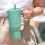EcoLife Θερμός Ποτήρι Ανοξείδωτο 2 Handles Green Tea Με Καλαμάκι 900ml