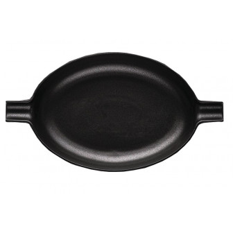 FM Πιατέλα Πορσελάνης Ρηχή Wings Black 30Χ17cm