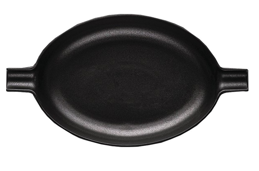 FATHY MAHMOUD EGYPTIAN PORCELAIN FM Πιατέλα Πορσελάνης Ρηχή Wings Black 30Χ17cm