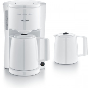 Severin Καφετιέρα Φίλτρου 1000W Με 2 Κανάτες Θερμός White