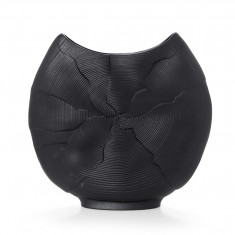 HFA Διακοσμητικό Βάζο Πορσελάνης Iron Terra Matt Black 31cm