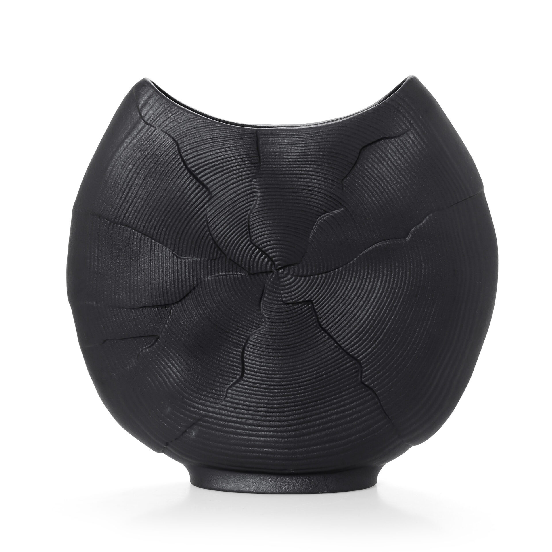 HFA Διακοσμητικό Βάζο Πορσελάνης Iron Terra Matt Black 31cm