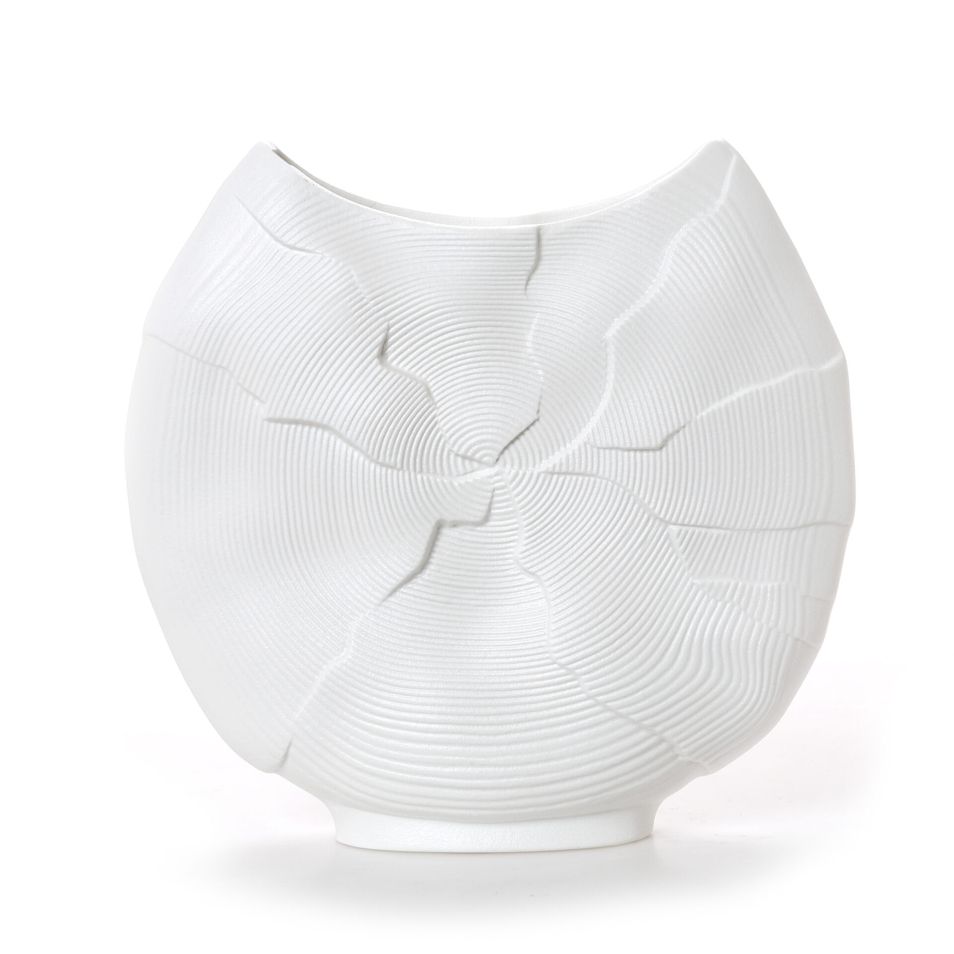 HOME FASHION ACCESSORIES HFA Διακοσμητικό Βάζο Πορσελάνης Iron Terra Matt White 31cm