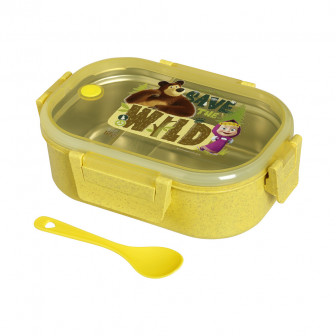 Ecolife Φαγητοδοχείο Masha  Save th wild Ανοξείδωτο 2 Θέσεων 900ml